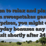 When to relax and play on certain sweepstakes gambling enterprises, you might claim everyday bonuses any time you visit shortly after 24 hours