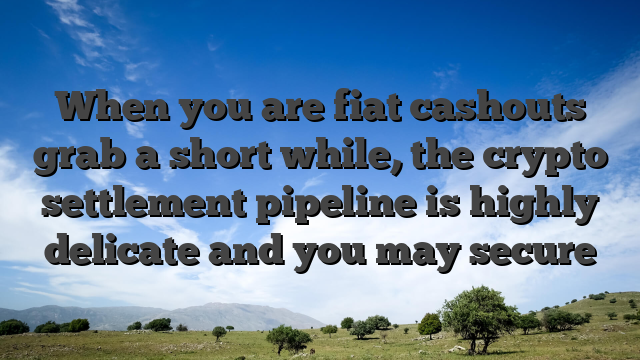 When you are fiat cashouts grab a short while, the crypto settlement pipeline is highly delicate and you may secure