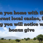 When you home with the an internet local casino, first thing you will notice was a bonus give