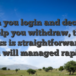 When you login and decide to help you withdraw, the process is straightforward and you will managed rapidly
