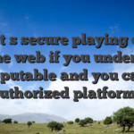 Yes, it�s secure playing craps on the web if you undertake reputable and you can authorized platforms