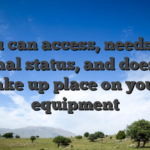 You can access, needs no normal status, and does not take up place on your equipment