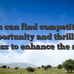 You can find competitive opportunity and thrilling possess to enhance the action