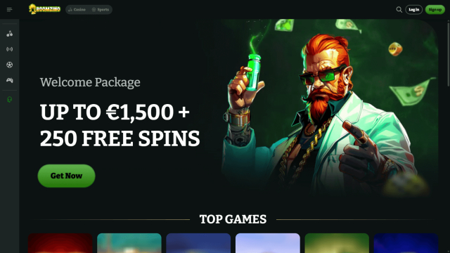Boomzino Casino offre più di 6.000 giochi, con bonus che possono raggiungere i 1.500 e offre pagamenti veloci.