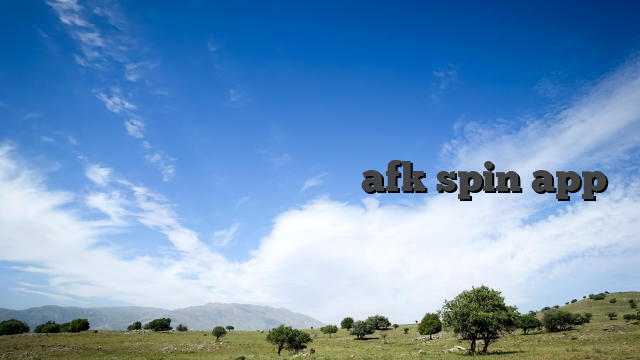 Η τέχνη της νίκης μέσα από το afk spin app