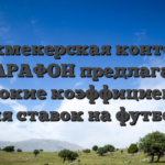 Букмекерская контора МАРАФОН предлагает высокие коэффициенты для ставок на футбол.