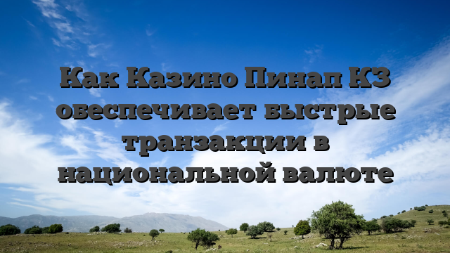 Как Казино Пинап КЗ обеспечивает быстрые транзакции в национальной валюте