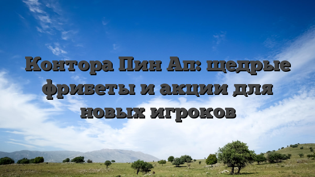 Контора Пин Ап: щедрые фрибеты и акции для новых игроков