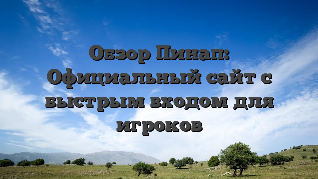 Обзор Пинап: Официальный сайт с быстрым входом для игроков