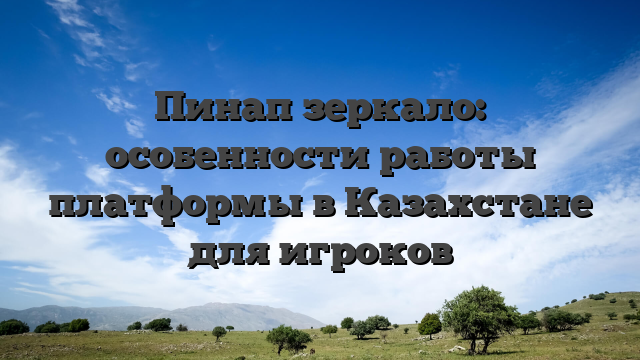 Пинап зеркало: особенности работы платформы в Казахстане для игроков
