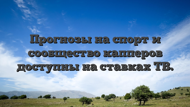 Прогнозы на спорт и сообщество капперов доступны на ставках ТВ.