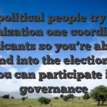 A political people try an organization one coordinates applicants so you’re able to contend into the elections and you can participate in governance
