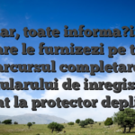 A?adar, toate informa?iile pe care le furnizezi pe tot parcursul completarea formularului de inregistrare sunt la protector deplina