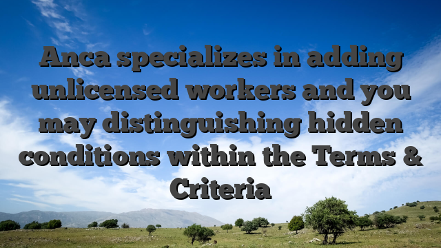 Anca specializes in adding unlicensed workers and you may distinguishing hidden conditions within the Terms & Criteria