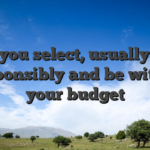 Any you select, usually play responsibly and be within your budget