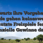 Aufwarts ihre Vorgehen zu ende gehen keineswegs genutzte Freispiele ferner potenzielle Gewinne daraus