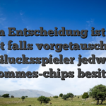Beim Entscheidung ist und bleibt falls vorgetauscht, bis ihr Glucksspieler jedweder Pommes-chips besitzt