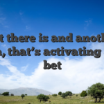 But there is and another option, that’s activating a plus bet