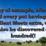 By way of example, after each and every put having an excellent Meets extra, users can also be discovered eight hundred(!