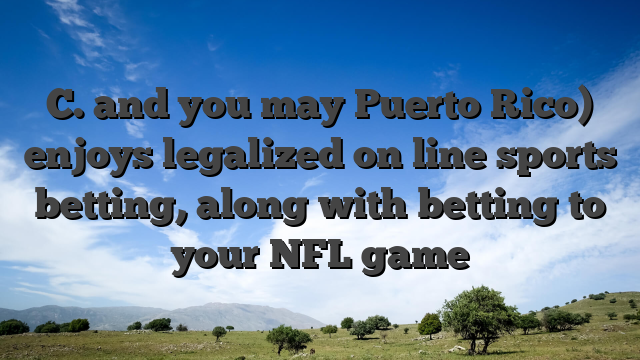 C. and you may Puerto Rico) enjoys legalized on line sports betting, along with betting to your NFL game