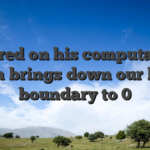 Centered on his computations, which brings down our house boundary to 0