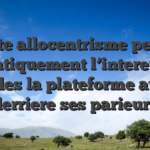 Cette allocentrisme pense identiquement l’interet los cuales la plateforme avait derriere ses parieurs