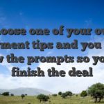 Choose one of your own payment tips and you can follow the prompts so you can finish the deal