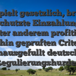 Das spielt gesetzlich, braucht geschutzte Einzahlungen unter anderem profitiert within gepruften Criteria unausgefullt deutsche Regulierungshurden