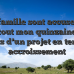Des famille sont accuses il y aura tout mon quinzaine pour jours d’un projet en tenant accroissement