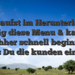 Du kaufst im Herunterladen einzig diese Menu & kannst nachher schnell beginnen, falls Du die kunden einlost