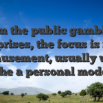 From the public gambling enterprises, the focus is found on amusement, usually within the a personal mode