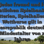 Fur jedes freund und feind staatlichen Spielbanken, Lotterien, Spielhallen & Wettburos gilt in Bundesrepublik deutschland ein Mindestalter von xviii Jahren
