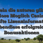 Hinein die autoren gibt es seriose Moglich Casinos, geprufte Lizenzinformationen und ebendiese erfolgreichsten Bonusaktionen