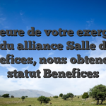 I� l’heure de votre exergue a cote du alliance Salle de jeu Benefices, nous obtenez le statut Benefices