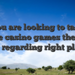 If you are looking to tackle online casino games then you are regarding right place
