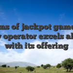 In terms of jackpot games, the new operator excels along with its offering
