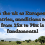 In the uk or European countries, conditions away from 35x to 70x is fundamental