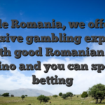 Inside Romania, we offer an extensive gambling expertise in both good Romanian local casino and you can sports betting
