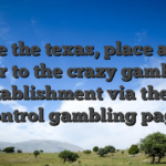 Inside the texas, place a hard cover to the crazy gambling establishment via the in control gambling page