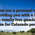 Internet are a personal casino providing you with a fun, risk-totally free gambling sense for Colorado people