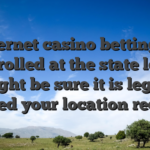 Internet casino betting is controlled at the state level; delight be sure it is legally offered your location receive
