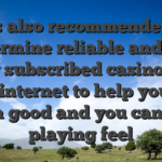 It is also recommended to determine reliable and you may subscribed casinos on the internet to help you be sure a good and you can safer playing feel
