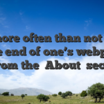 It is more often than not noted at the end of one’s webpages or from the �About� section