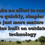 It make an effort to render a more quickly, simpler feel than just more mature web sites built on outdated technology