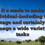 It�s made to make individual-including text message and certainly will manage a wide variety of tasks