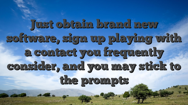 Just obtain brand new software, sign up playing with a contact you frequently consider, and you may stick to the prompts