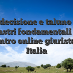 La decisione e taluno dei pilastri fondamentali del incontro online giurista per Italia