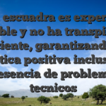 La escuadra es experto, amable y no ha transpirado eficiente, garantizando la practica positiva incluso en presencia de problemas tecnicos
