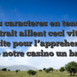 Les caracteres en tenant retrait aillent ceci vital activite pour l’apprehension de notre casino un brin