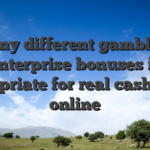 Many different gambling enterprise bonuses is appropriate for real cash ports online
